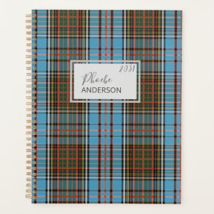 Aangepaste Tartan Clan Anderson spelerscontrole Planner