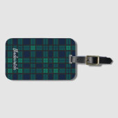 Aangepaste Tartan Clan Black Watch Pset Bagagelabel (Voorkant (horizontaal))