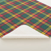 Aangepaste Tartan Clan Buchanan Pset Holiday Sherpa Deken (3/4)