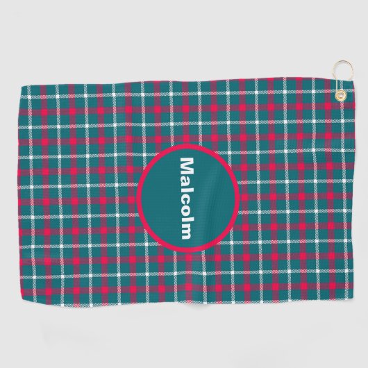 Aangepaste Tartan Golf Towel Golfhanddoek (Horizontaal)