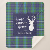 Aangepaste Tartan Holiday Clan Douglas Pset Sherpa Deken (Voorkant)