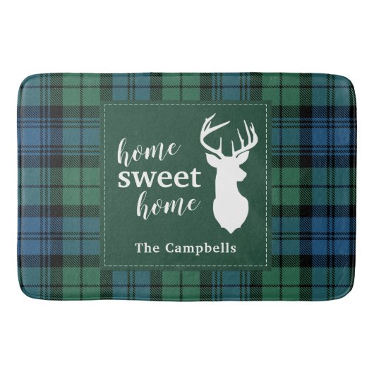 Aangepaste Tartan Kerstmis Campbell Pset Badmat (Voorkant)