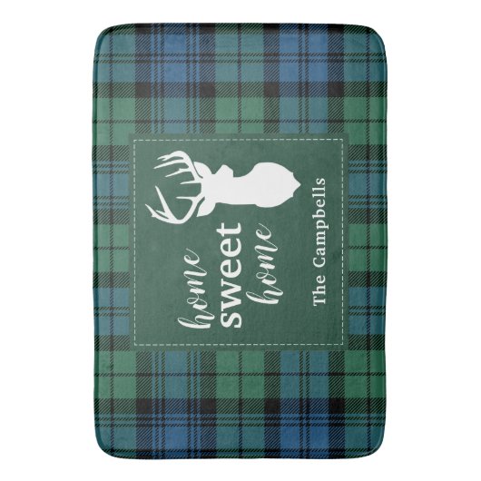 Aangepaste Tartan Kerstmis Campbell Pset Badmat (Voorkant Verticaal)