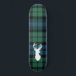 Aangepaste Tartan Kerstmis Campbell Pset Persoonlijk Skateboard<br><div class="desc">Cute clan Campbell tartan plaid met hert silhouette en clan Campbell tartan in groen en blauw cheque.</div>