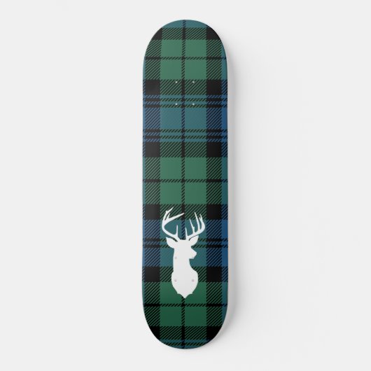 Aangepaste Tartan Kerstmis Campbell Pset Persoonlijk Skateboard (Voorkant)