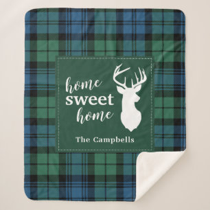 Aangepaste Tartan Kerstmis Campbell Pset Sherpa Deken