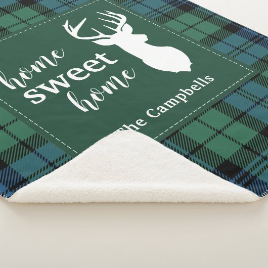 Aangepaste Tartan Kerstmis Campbell Pset Sherpa Deken (3/4)