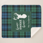 Aangepaste Tartan Kerstmis Campbell Pset Sherpa Deken (Voorkant (horizontaal))