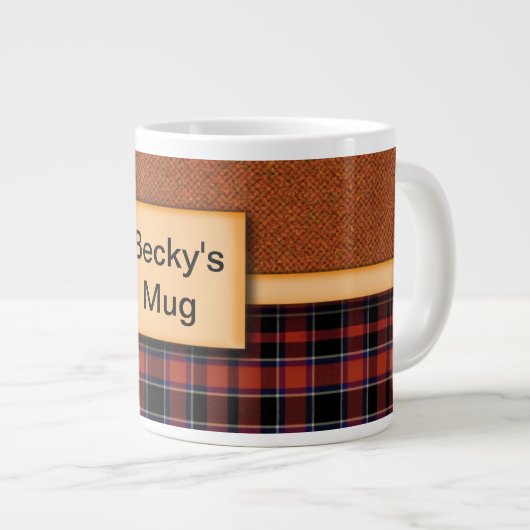Aangepaste Tartan Mok (Voorkant rechts)