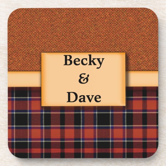 Aangepaste Tartan Onderzetters (Voorkant)