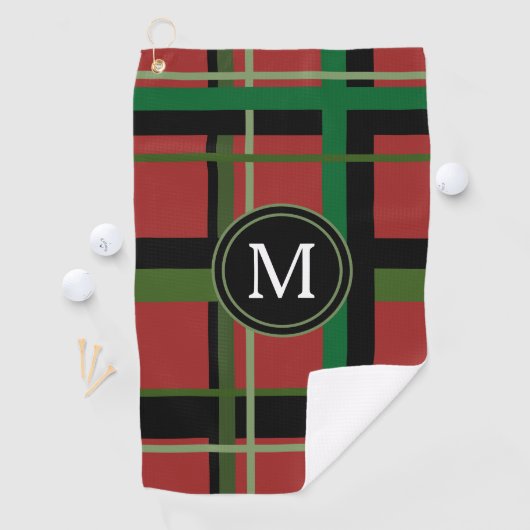 Aangepaste Tartan Pset Red Green Mannen Golf Towel Golfhanddoek (Insitu)