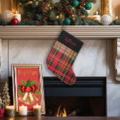 Aangepaste Tartan rode & groene kerst Grote Kerstsok