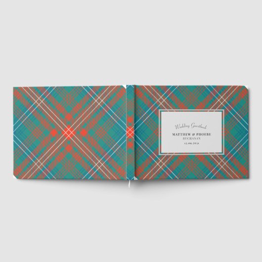 Aangepaste Tartan Rustieke Wilson Schotse Plaid Tr Gastenboek (Volledig)