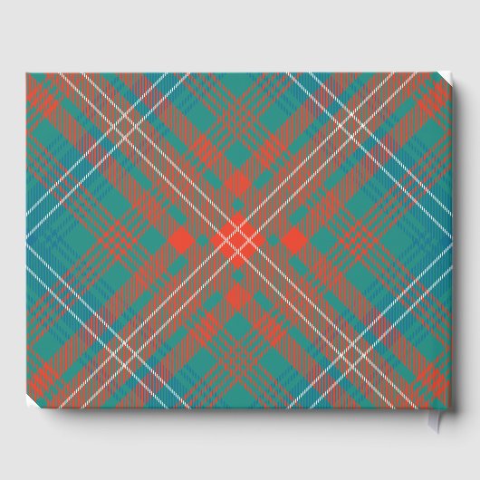 Aangepaste Tartan Rustieke Wilson Schotse Plaid Tr Gastenboek (Achterkant)