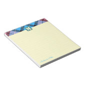 Aangepaste Tartanleder-tekenfilmmonogram Notitieblok (Schuin)