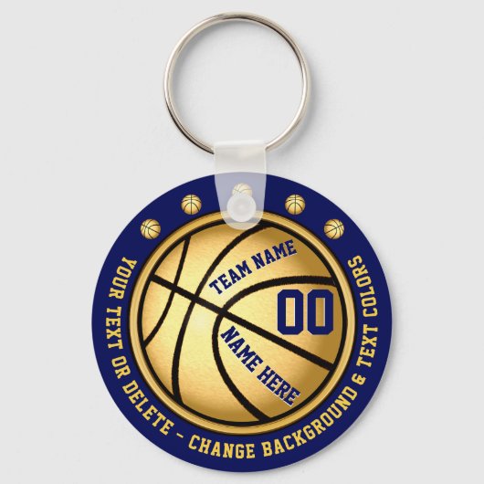 Aangepaste tas Labels. Gepersonaliseerde Basketbal Sleutelhanger (Voorkant)