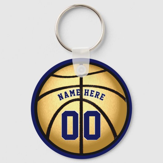 Aangepaste tas Labels. Gepersonaliseerde Basketbal Sleutelhanger (Achterkant)
