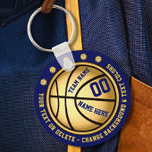 Aangepaste tas Labels. Gepersonaliseerde Basketbal Sleutelhanger