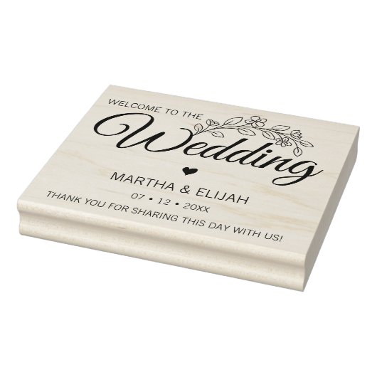 Aangepaste tas met afstempeling voor Floral Script Rubberstempel (Stempel)