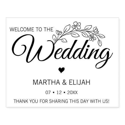 Aangepaste tas met afstempeling voor Floral Script Rubberstempel (Afrduk)