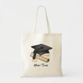 Aangepaste tas met afstudeerhoed en diploma (Voorkant)