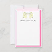 Aangepaste Tassel Papel Picado Pink Green Fiesta Bedankkaart (Voorkant)