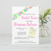 Aangepaste Tassel Papel Picado Pink Green Fiesta Kaart (Staand voorkant)