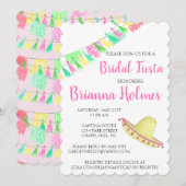 Aangepaste Tassel Papel Picado Pink Green Fiesta Kaart (Voorkant / Achterkant)