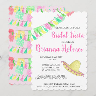 Aangepaste Tassel Papel Picado Pink Green Fiesta Kaart