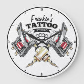 Aangepaste Tattoo artistieke oude schoolmachine Wi Grote Klok (Voorkant)