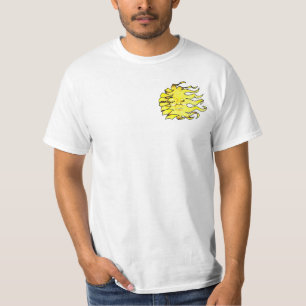 Aangepaste tattoo zon ontwerp t-shirt