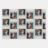 Aangepaste Taupe Kerstfoto inpakken Papieren Blade Inpakpapier Vel (Voorkant 2)