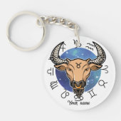 Aangepaste Taurus & Steenbok Zodiac Sleutelhanger (Voorkant)