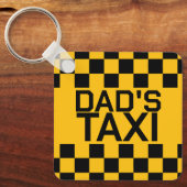 Aangepaste taxi gepersonaliseerde naam sleutelhanger (Voorkant)