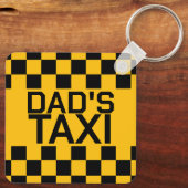 Aangepaste taxi gepersonaliseerde naam sleutelhanger (Achterkant)
