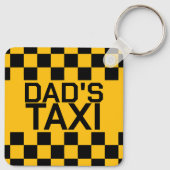 Aangepaste taxi gepersonaliseerde naam sleutelhanger (Achterkant)