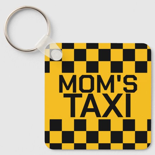 Aangepaste taxi gepersonaliseerde naam sleutelhanger (Voorkant)