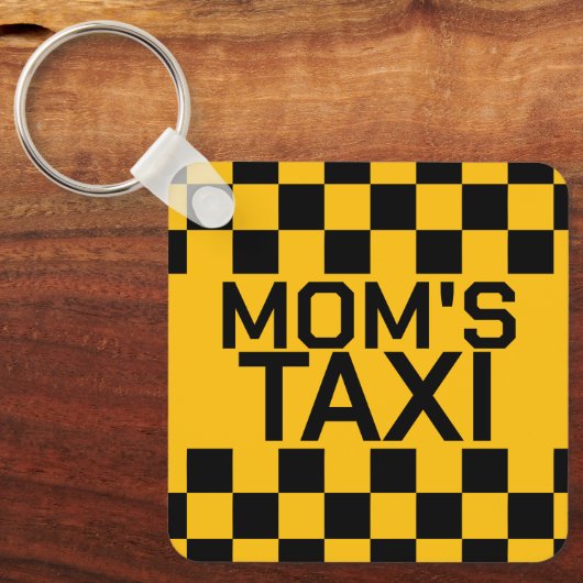 Aangepaste taxi gepersonaliseerde naam sleutelhanger (Voorkant)