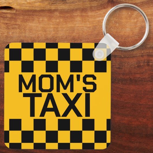 Aangepaste taxi gepersonaliseerde naam sleutelhanger (Achterkant)