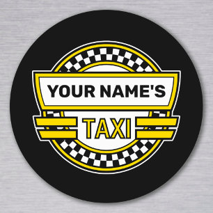 Aangepaste Taxi Sign Classic Round Sticker