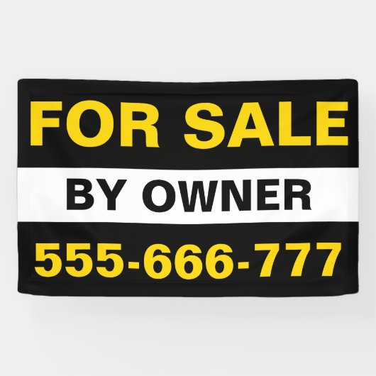 Aangepaste Te Koop Door Eigenaar Vastgoed Vastgoed Spandoek (Horizontaal)