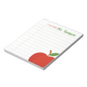 Aangepaste Teacher Red Apple-laptop Notitieblok (Linkerzijde)