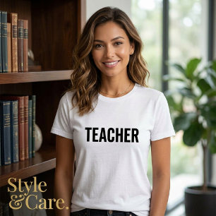 Aangepaste TEACHER Tekst T-shirt voor Vrouwen Bell