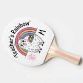 Aangepaste "Teacher's Rainbow" Ping Pong Paddle -  Tafeltennisbatje (Zijkant)