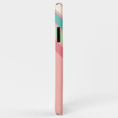 Aangepaste Teal Blauwe Aqua Koraal Lime Groene Str Case-Mate iPhone Case (Achterkant/rechts)