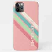 Aangepaste Teal Blauwe Aqua Koraal Lime Groene Str Case-Mate iPhone Case (Achterkant)