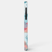 Aangepaste Teal Blauwe Blush Perzik Oranje Roze Mo Case-Mate iPhone Case (Achterkant/links)