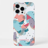 Aangepaste Teal Blauwe Blush Perzik Oranje Roze Mo iPhone Hoesje (Achterkant)
