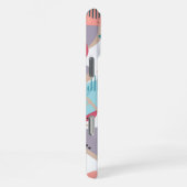Aangepaste Teal Blauwe Blush Perzik Oranje Roze Mo iPhone Hoesje (Rechterkant)