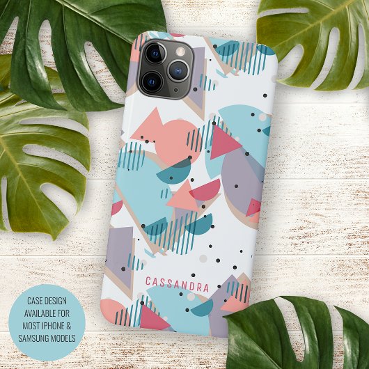 Aangepaste Teal Blauwe Blush Perzik Oranje Roze Mo iPhone Hoesje